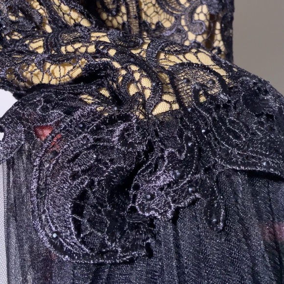 Alyce Paris Claudine, Black Nude Lace Mermaid Strapless Designer Dress SZ 0 - Picture 8 of 16